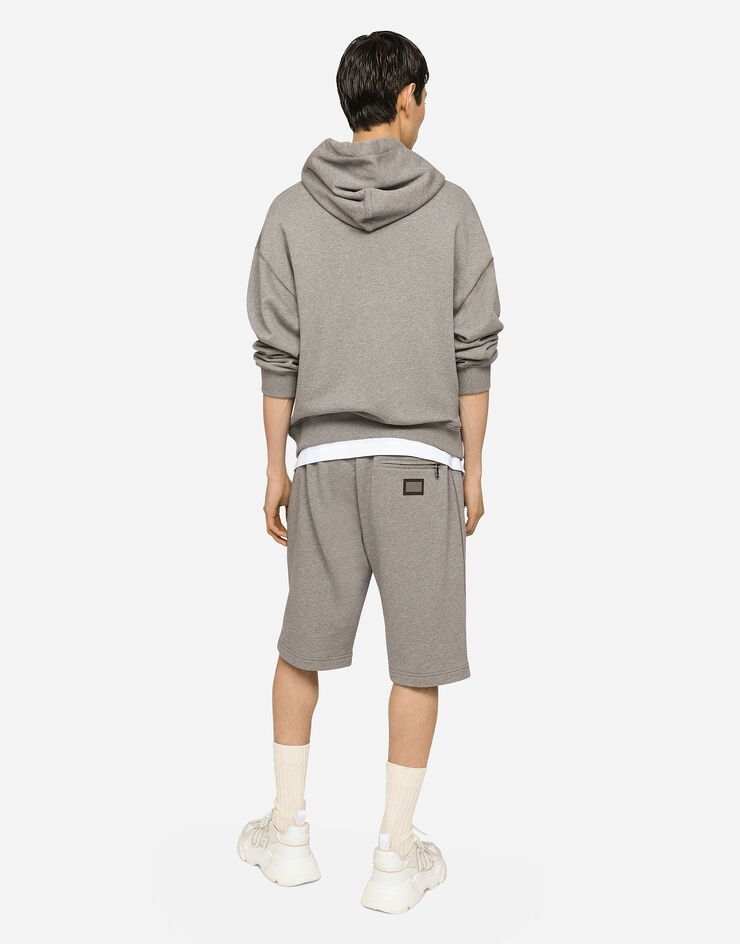 Jersey jogging shorts with logo tag - 3
