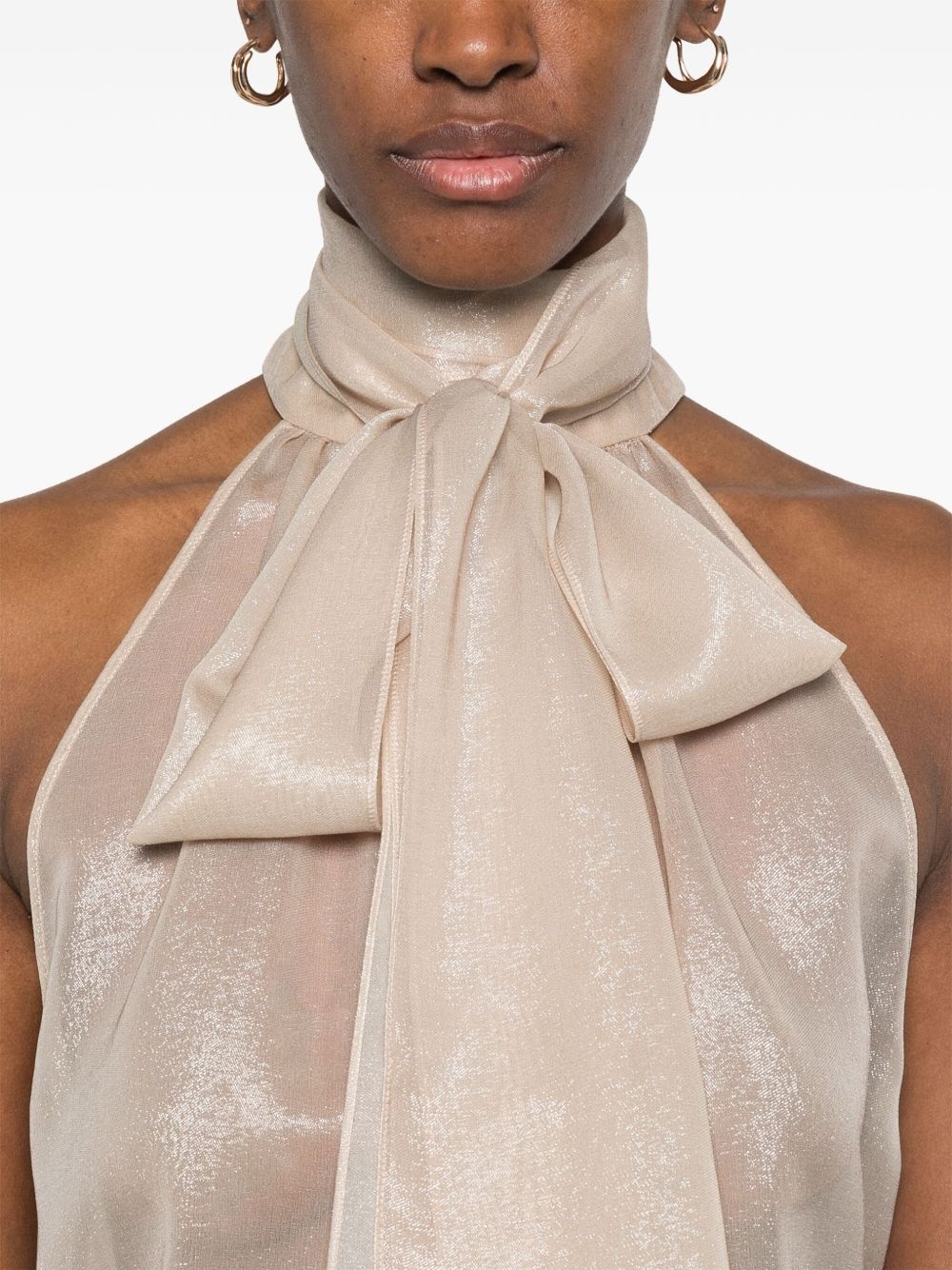pussy-bow collar blouse - 5
