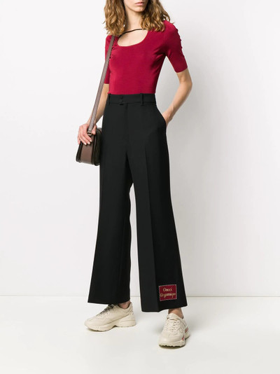 GUCCI buckle strap ribbed T-shirt outlook