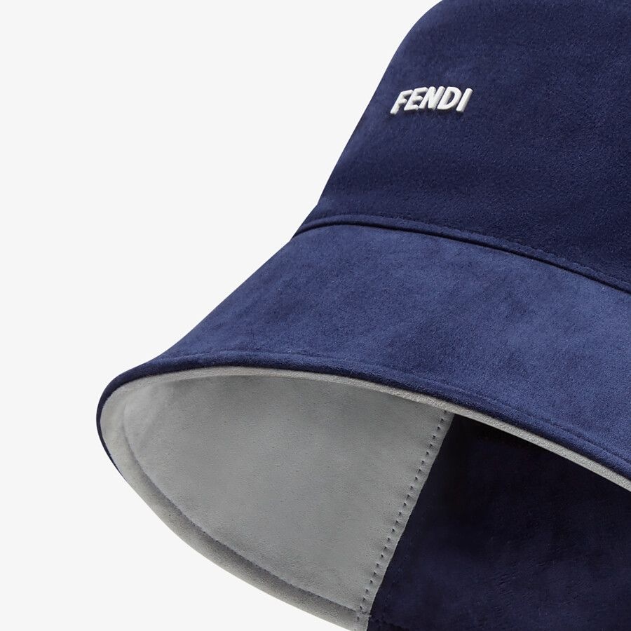 Blue suede bucket hat - 2