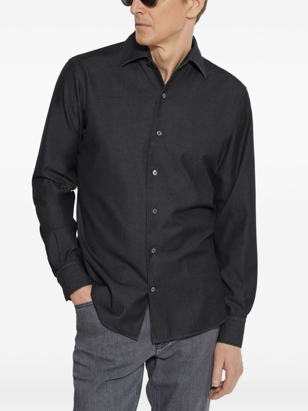 spread-collar shirt - 2