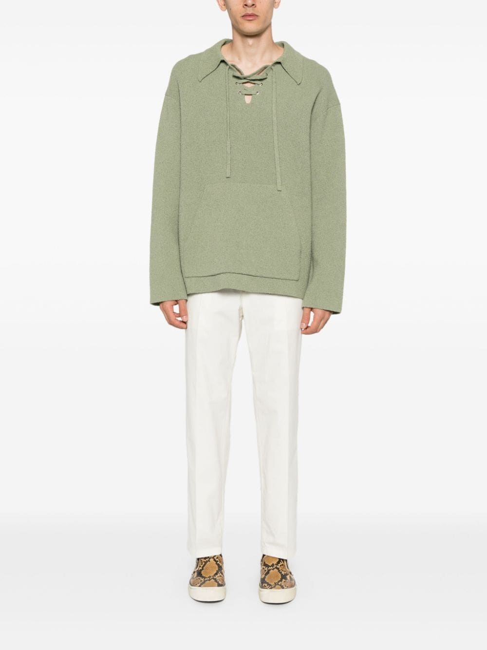 pressed-crease straight-leg trousers - 2