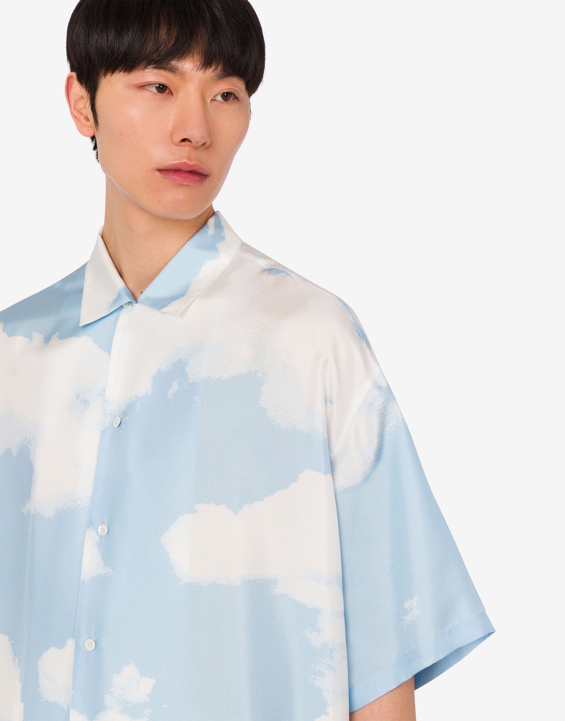 SILK TWILL SHIRT ARCHIVE CLOUDS - 4