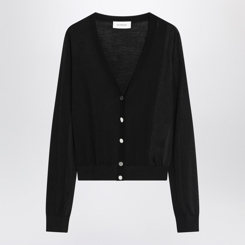 Sportmax Black wool cardigan - 1