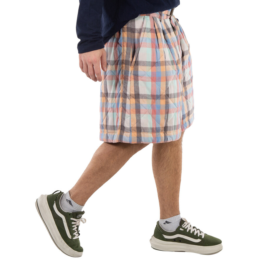 Sacai Men's Multi Plaid Quilted Shorts - 2