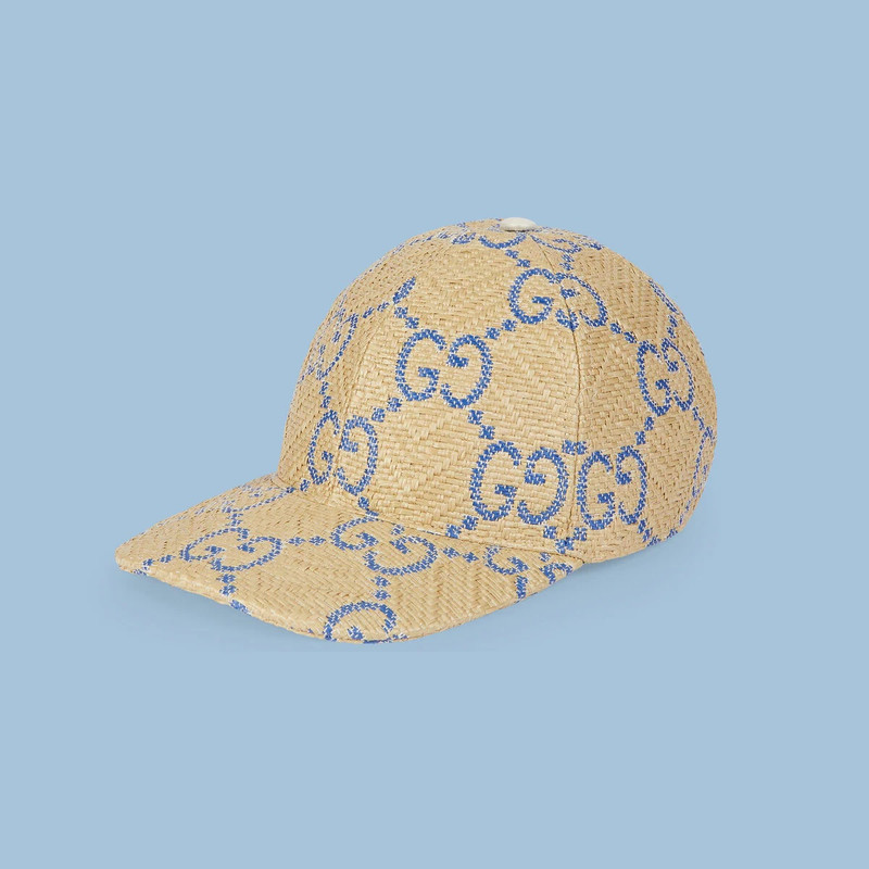 GG raffia-effect baseball hat 1