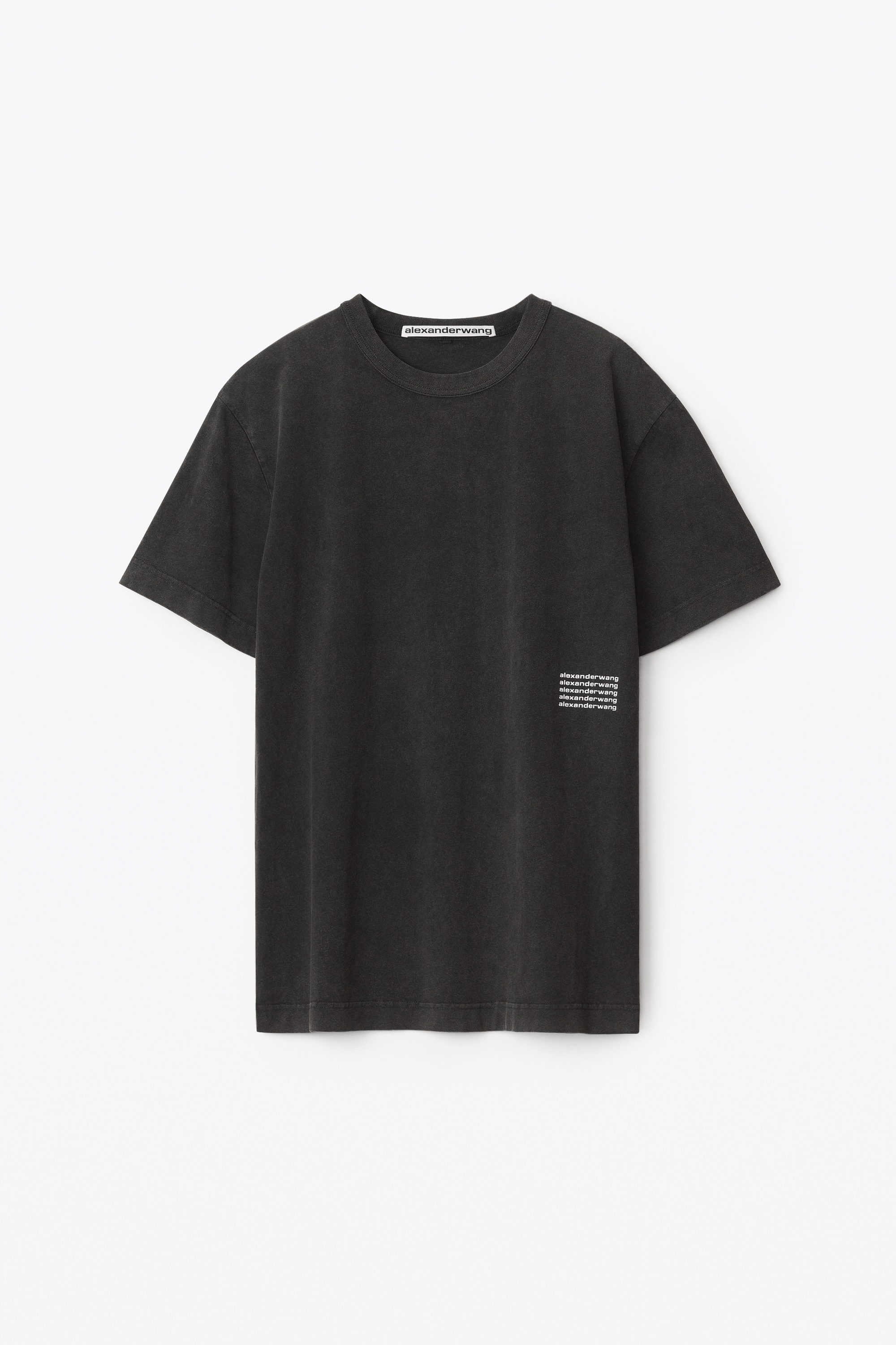 alexanderwang CROP POCKET TEE IN HIGH TWIST JERSEY BLACK