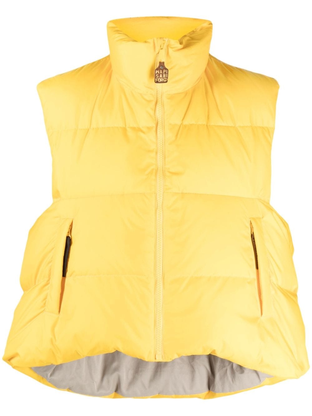 high-neck padded gilet - 1