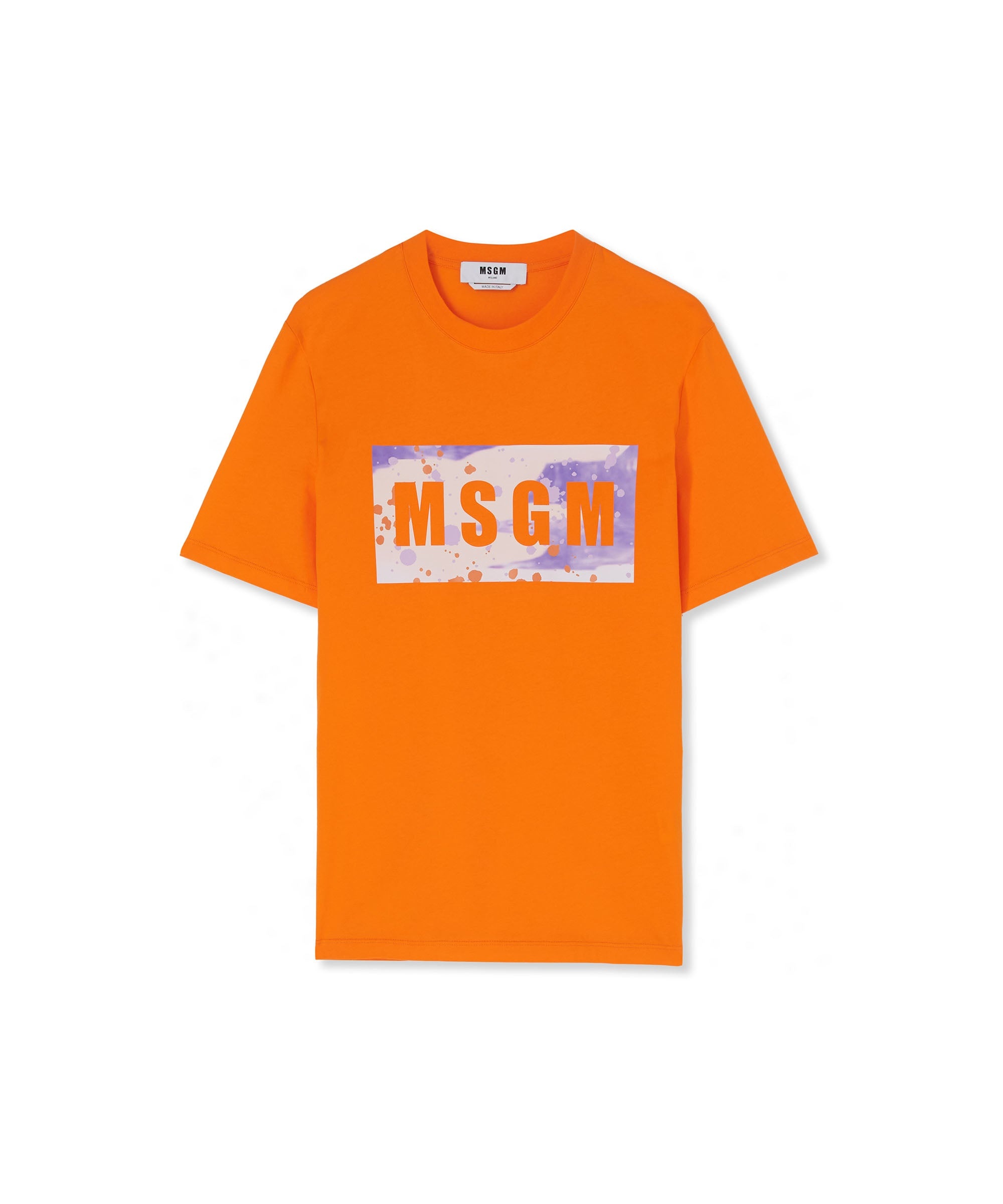 T-Shirt with box logo camo graphic - 1