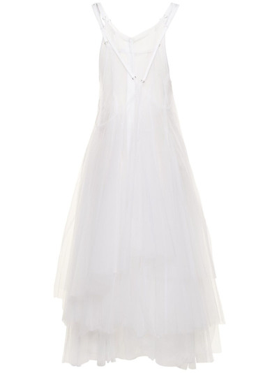 Noir Kei Ninomiya Nylon tulle & cotton mini dress outlook