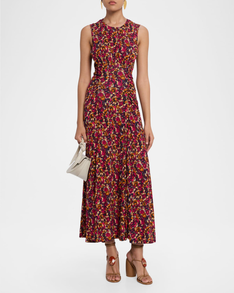 ULLA JOHNSON Lana Printed Sleeveless Maxi Dress outlook