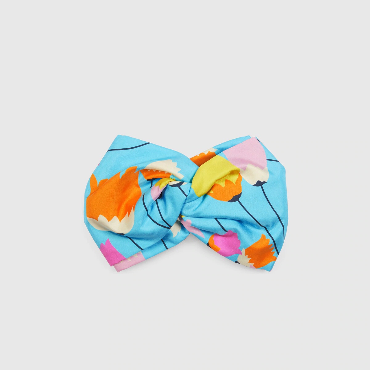Tulip print silk headband - 1