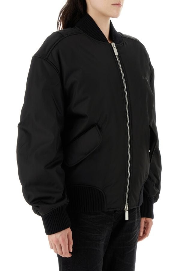 ジャケット OFF WHITE Black Nylon Blend Bomber Jacket Off-White Black nylon blend bomber jacket | gebnegozionline