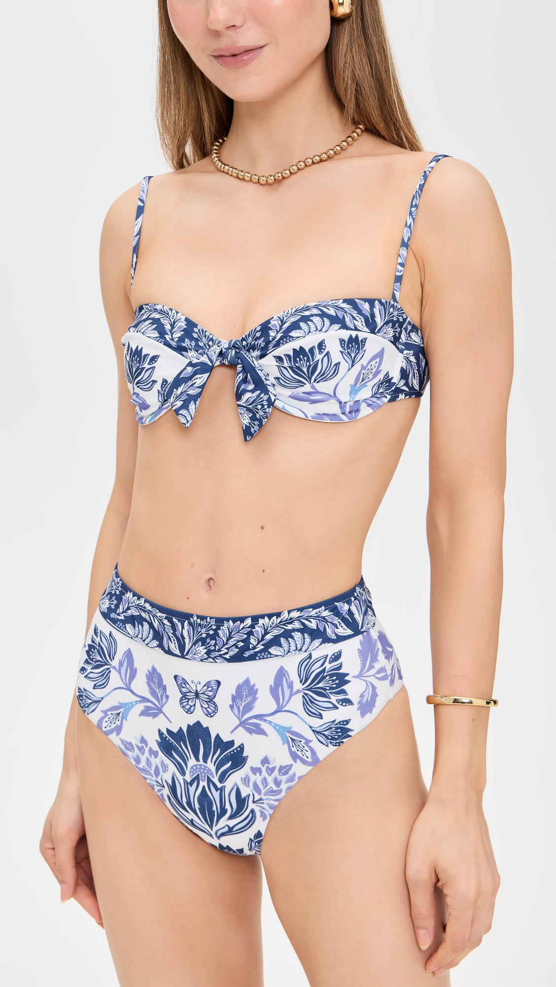 Delicate Tapestry High Waist Bikini Bottoms - 3