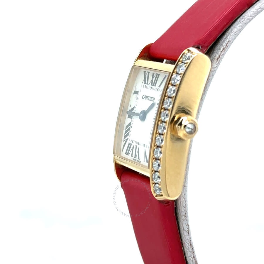 Pre-owned Cartier Tank Francaise Diamond Silver Dial Ladies Watch WE100131 - 4