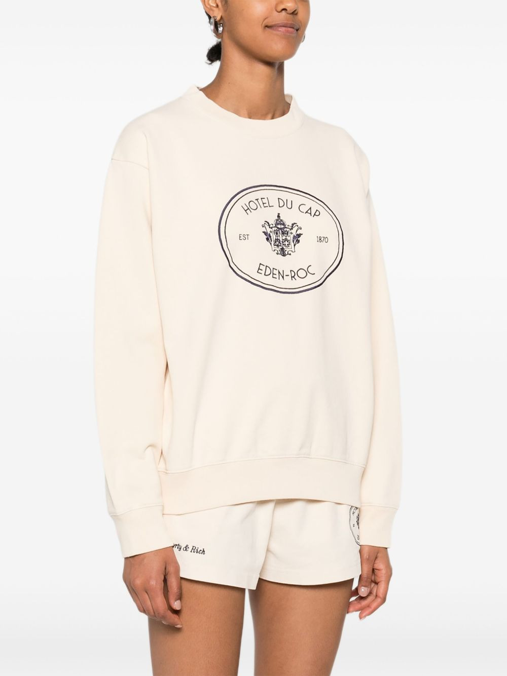 crest-print sweatshirt - 3