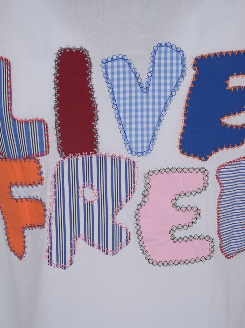 patchwork-applique T-shirt 3