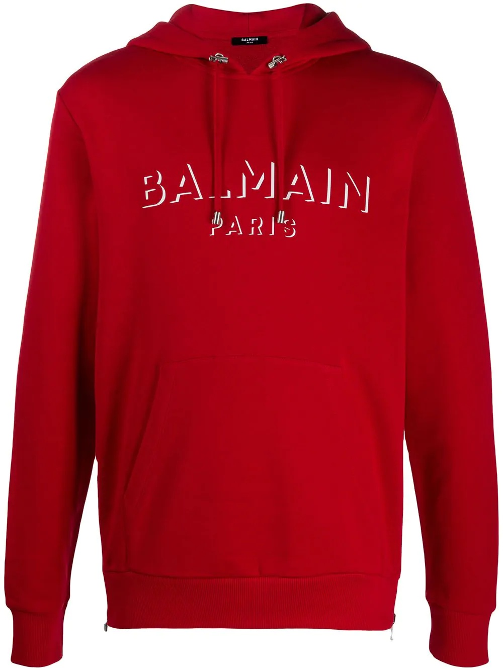 logo print hooded sweatshirt - 1