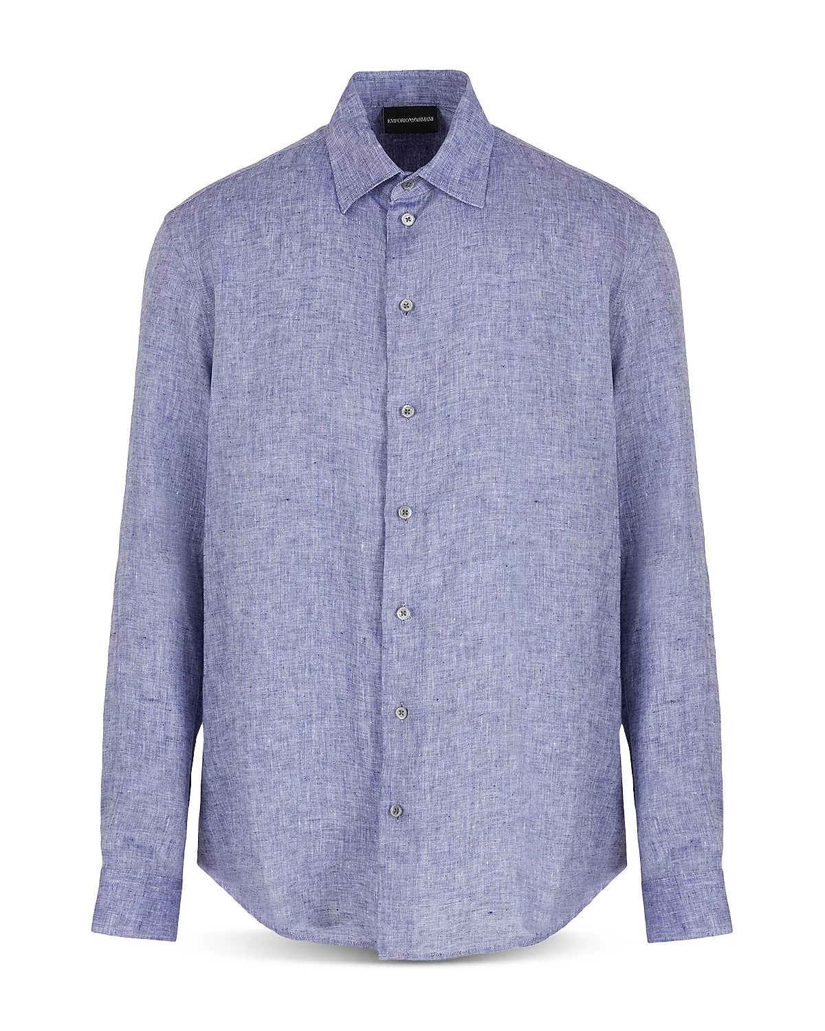 Long Sleeve Linen Chambray Button Front Shirt - 5