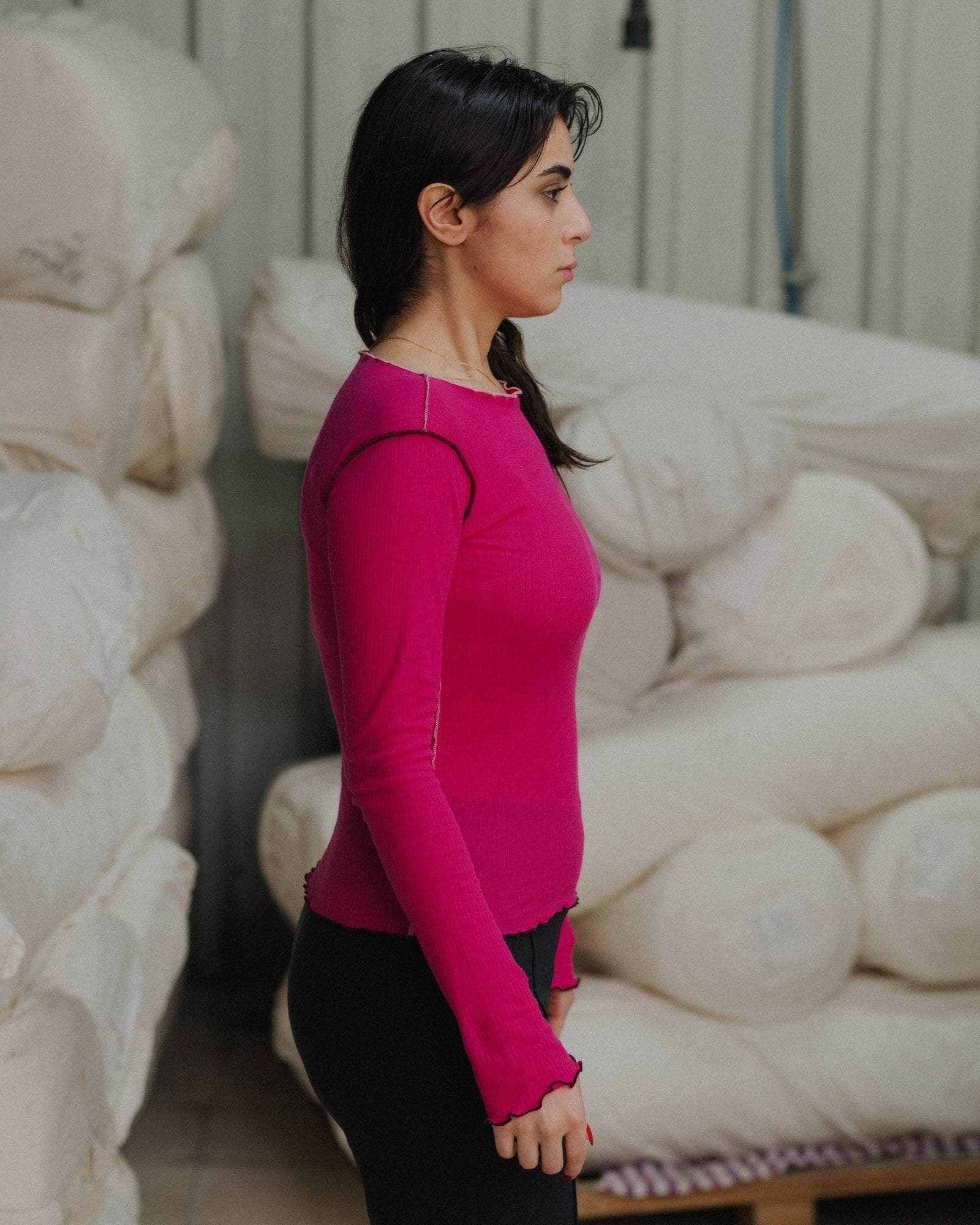 Vein Long Sleeve Tee - Organic Cotton Rib - 3