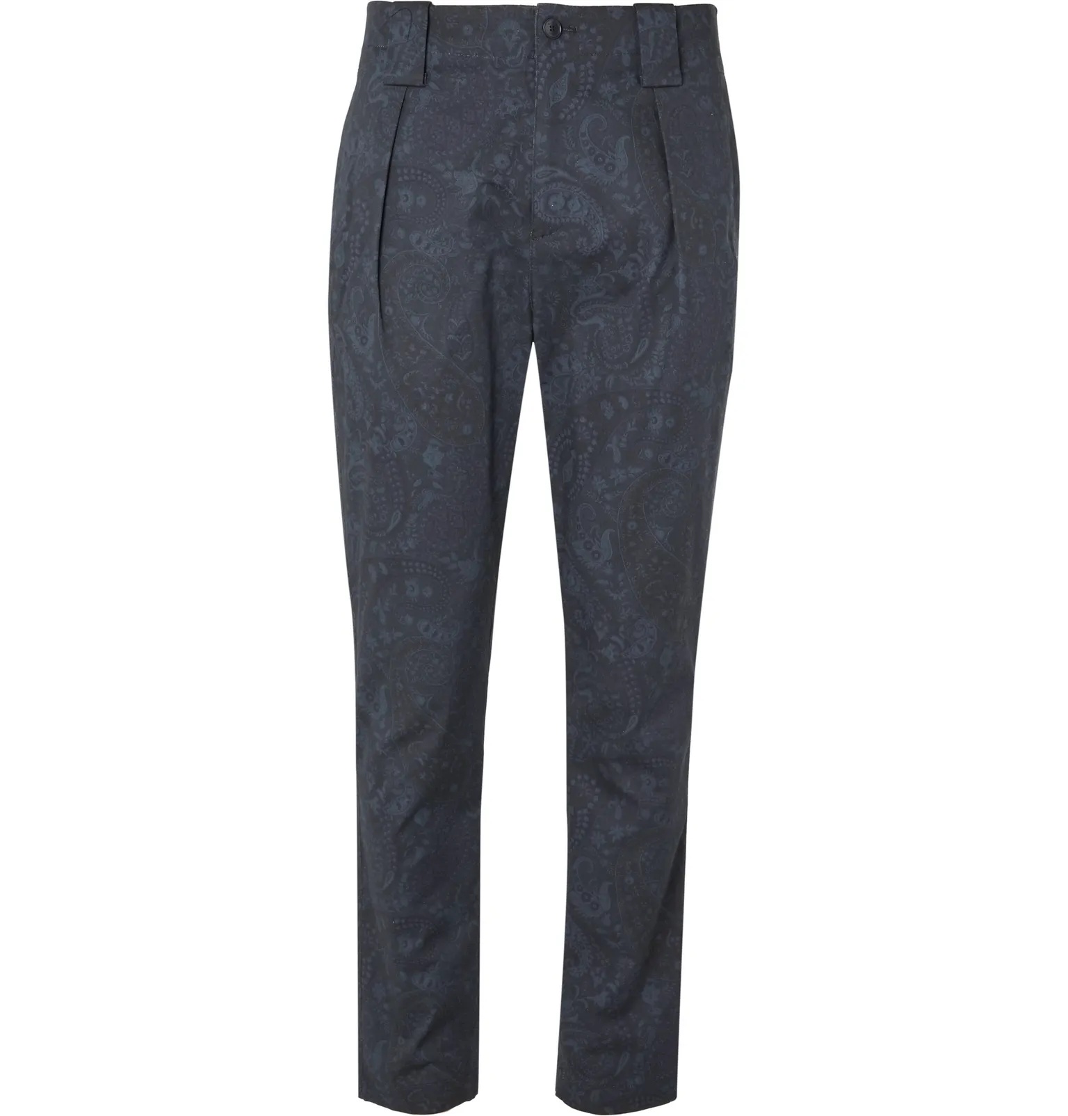 Tapered Paisley-Print Stretch-Cotton Twill Suit Trousers - 6