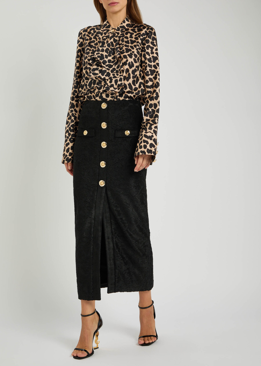Balmain Leopard-print Silk Blouse - 4