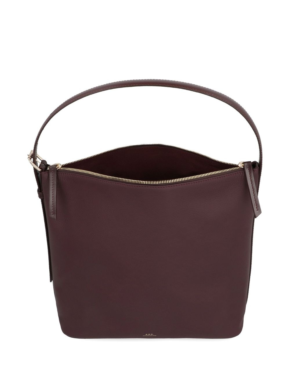Vera zip-top leather shoulder bag - 4