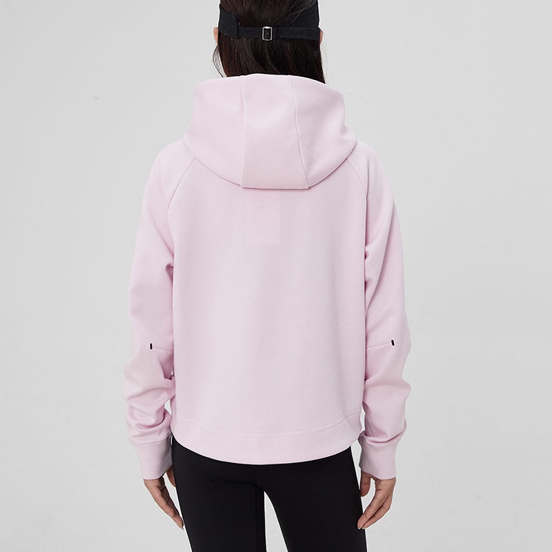 (WMNS) Nike Logo Printing Hooded Jacket Pink CW4299-695 - 4