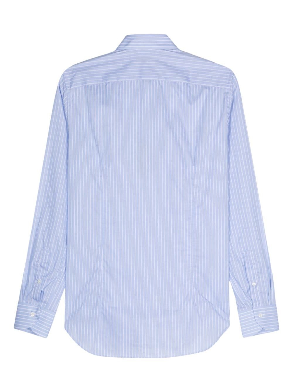 stripe-pattern cotton shirt - 2