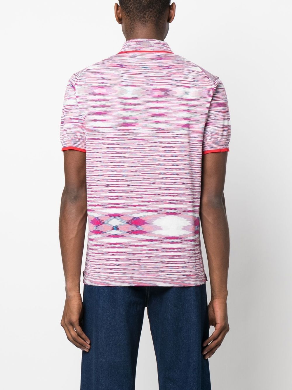 marl-knit polo shirt - 4