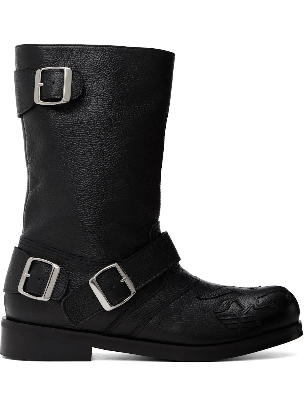 Black Pegasus Biker Boots - 1