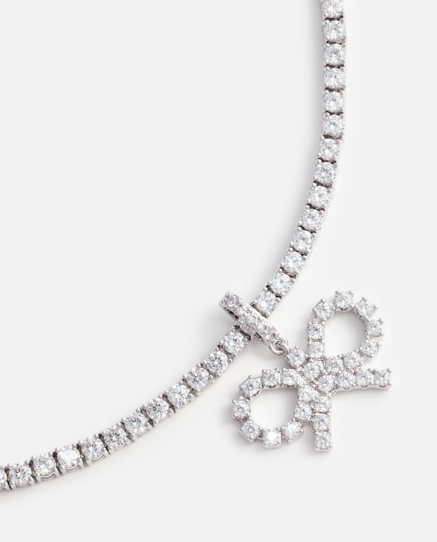 CRYSTAL BOW TENNIS NECKLACE - 2