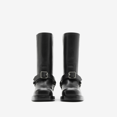 Burberry Leather Saddle Low Boots outlook