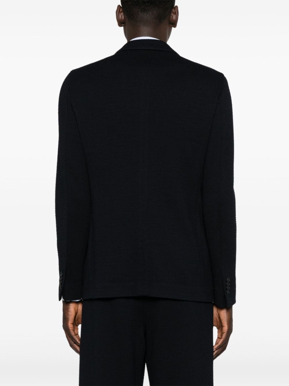single-breasted textured blazer - 4