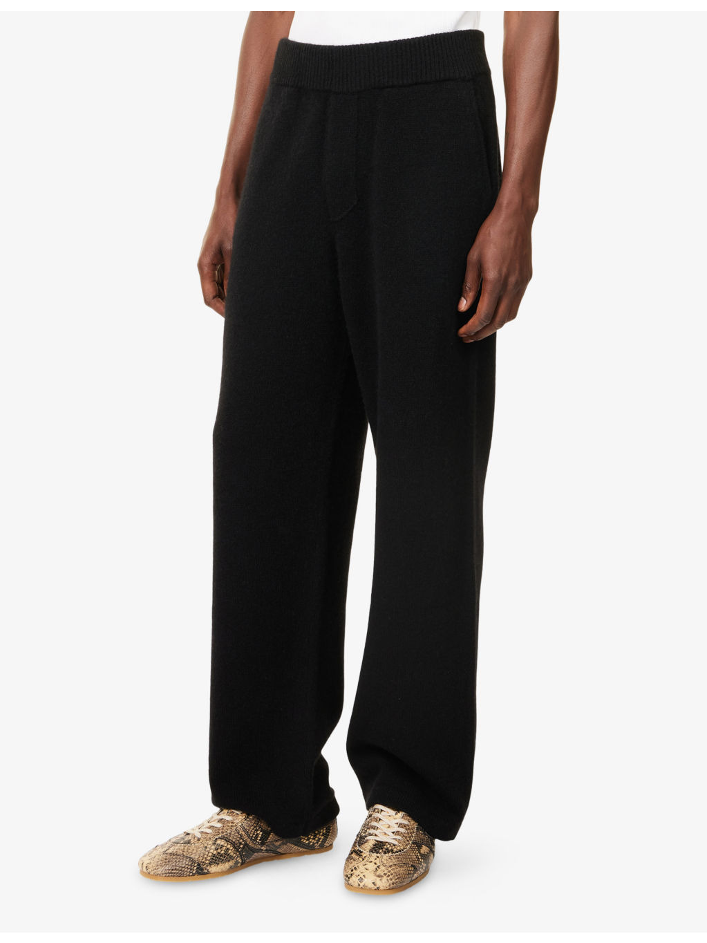 Brushed Wide-Leg Cashmere Trousers - 3