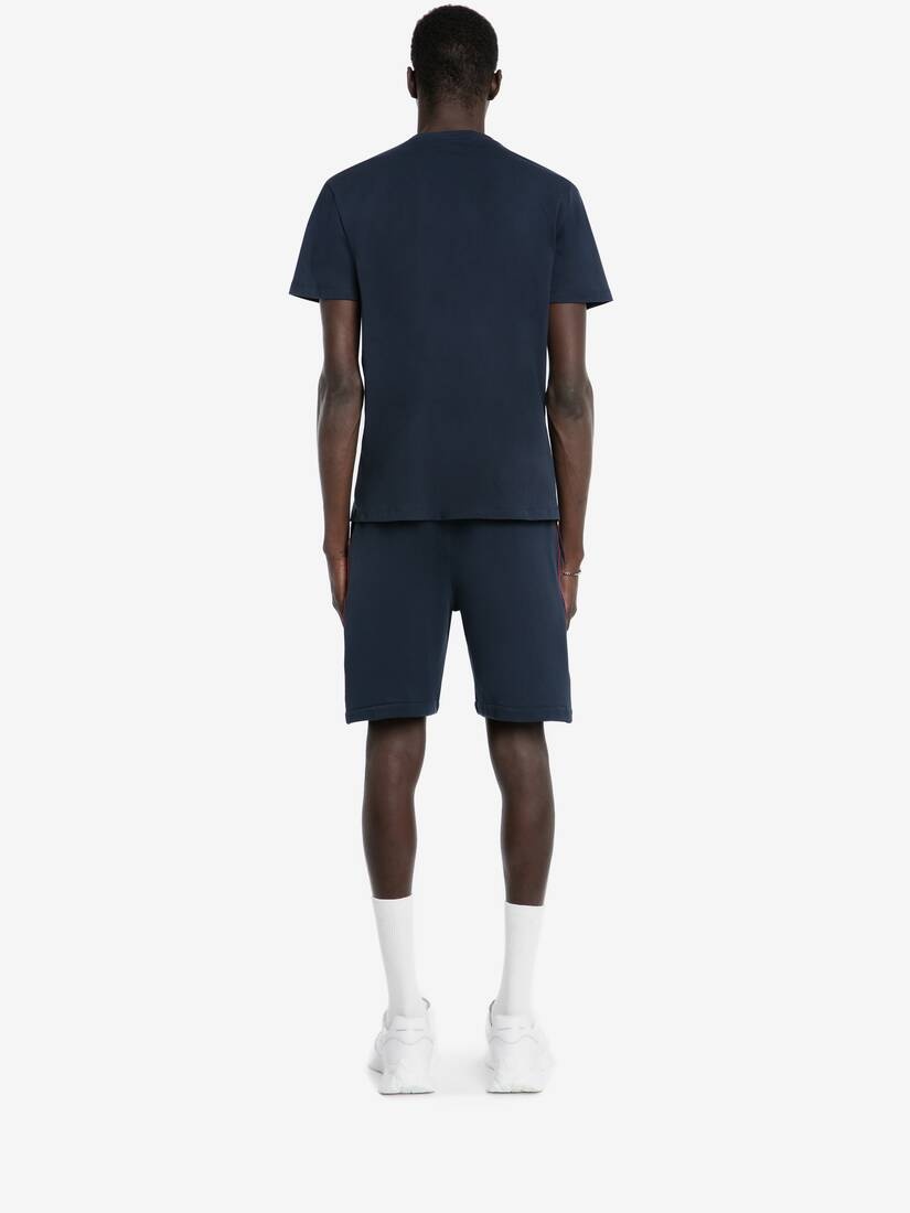 Selvedge Logo Tape T-shirt in Ink Blue - 4