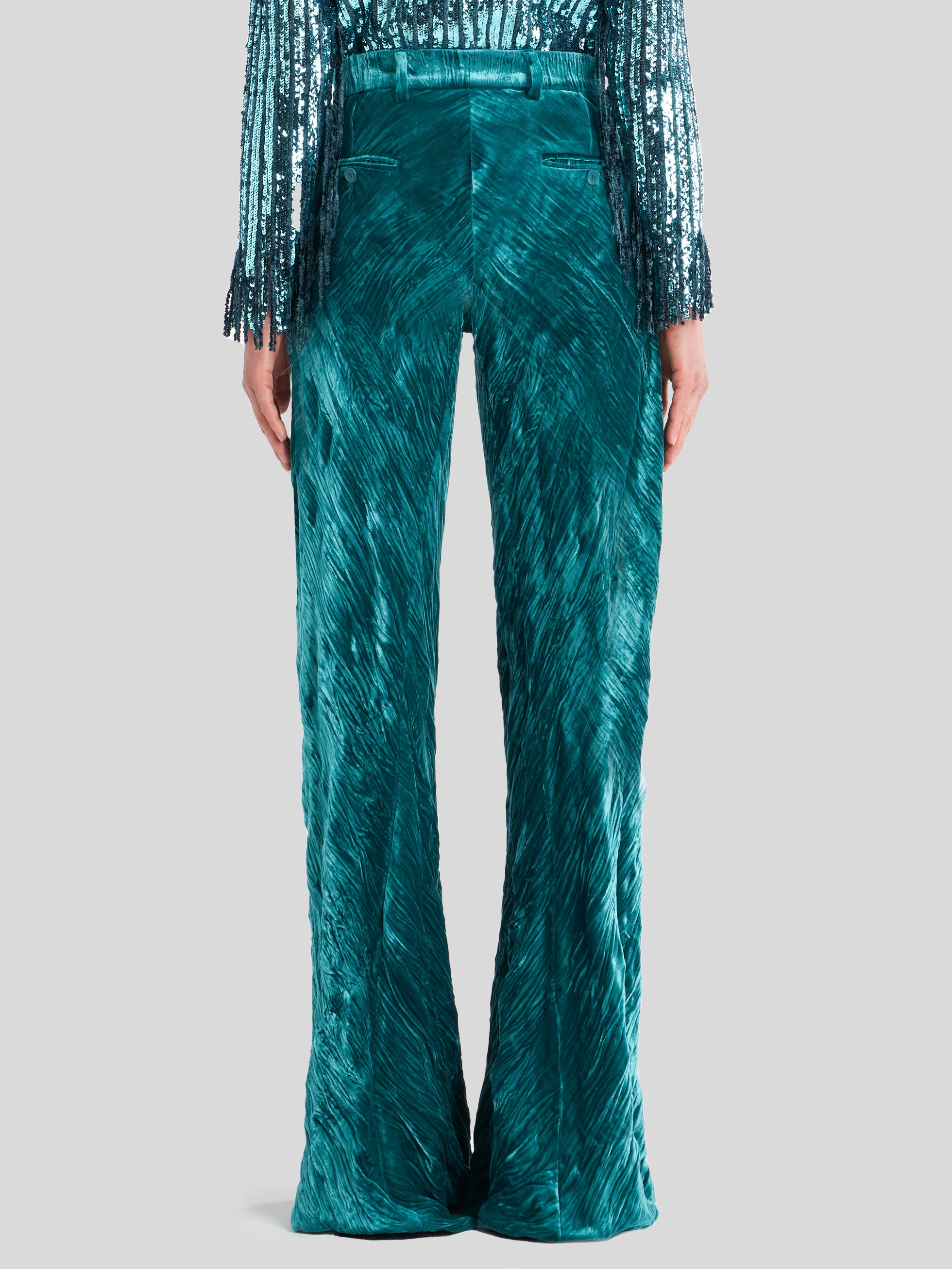 FROISSÉ VELVET TROUSERS - 4