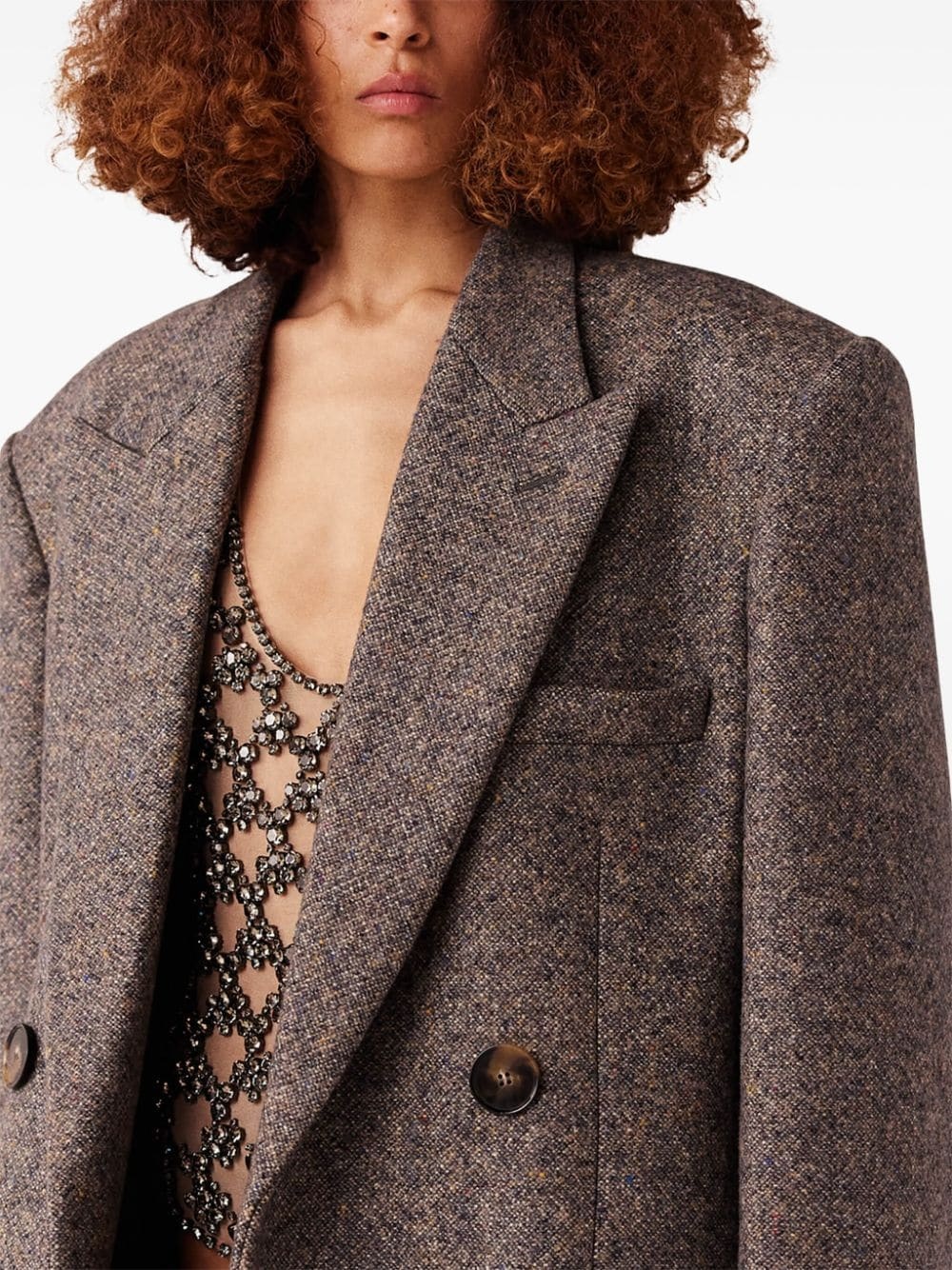 double-breasted long coat - 6