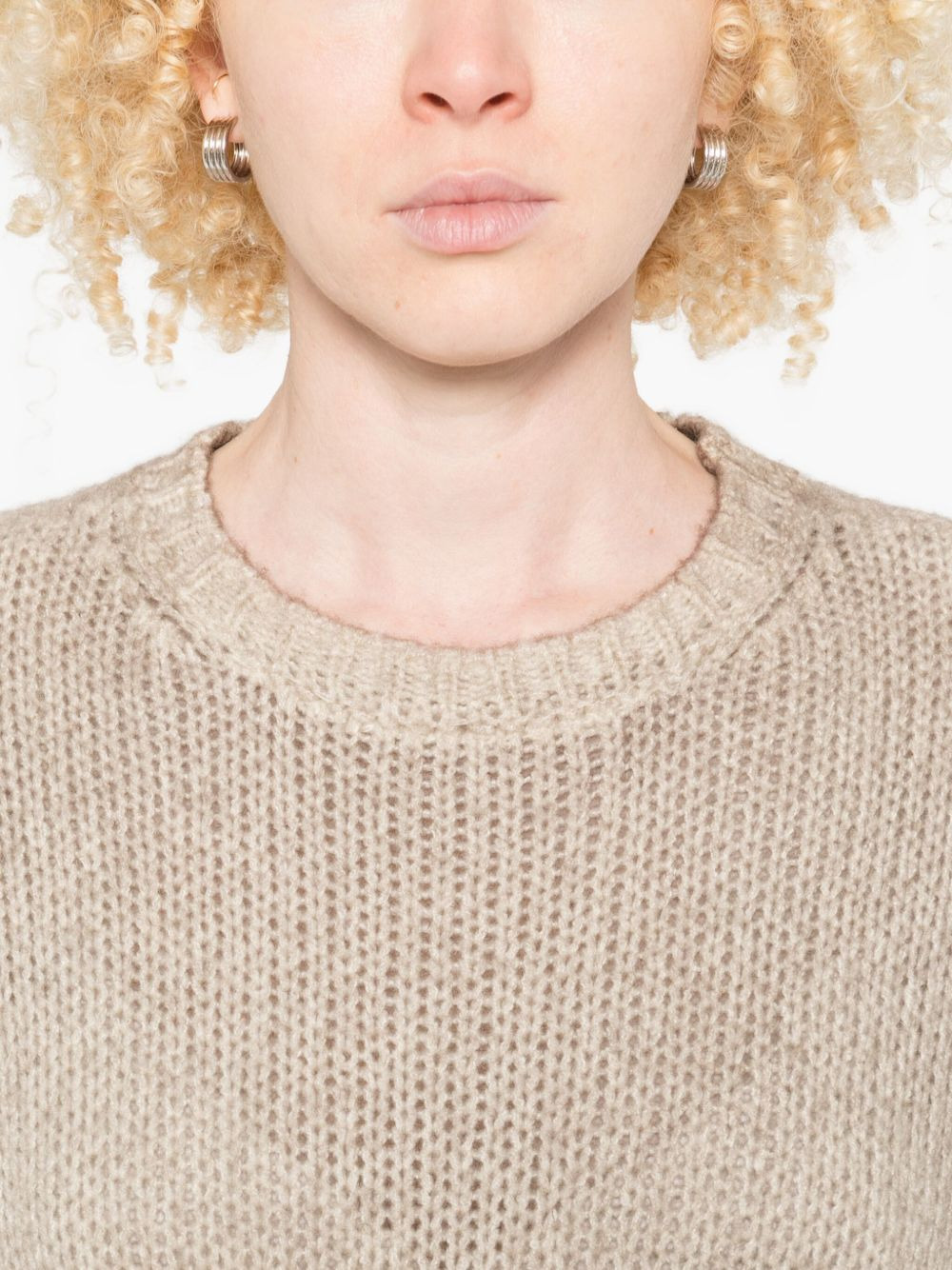 round-neck knit sweater - 5