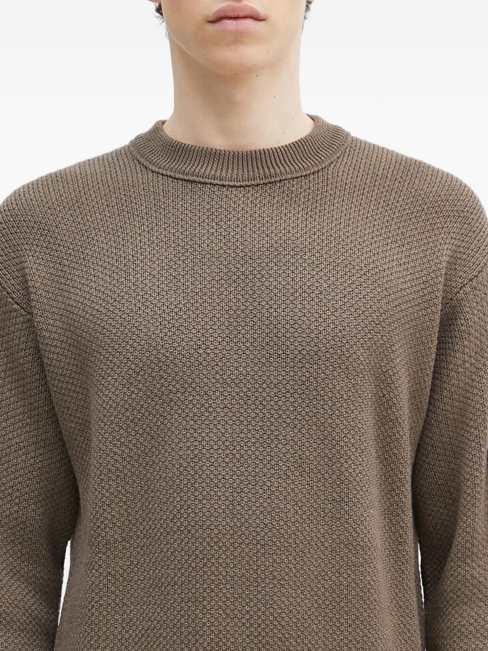 lens pocket-detail textured sweater - 5