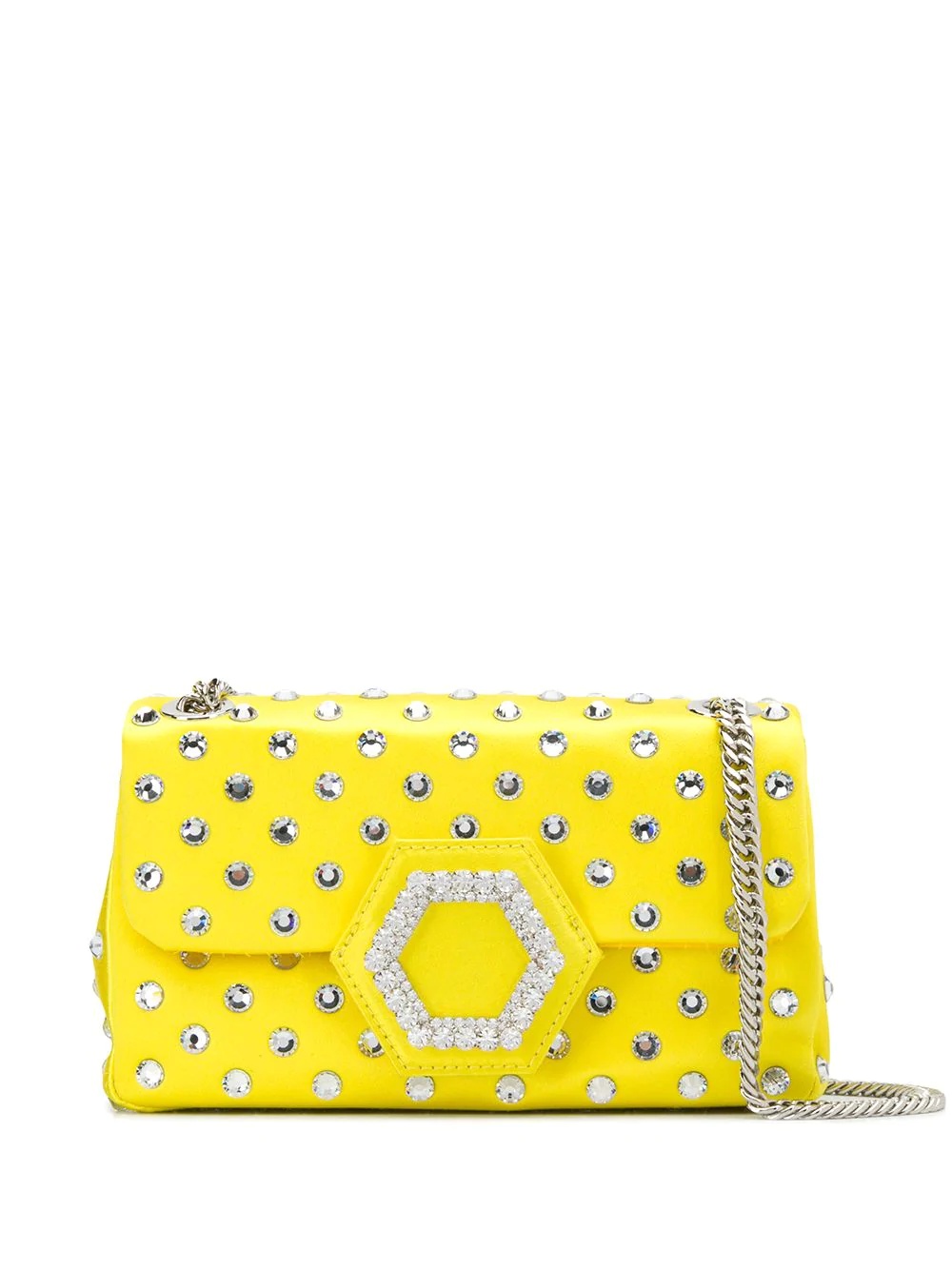 crystal-embellished shoulder bag - 1