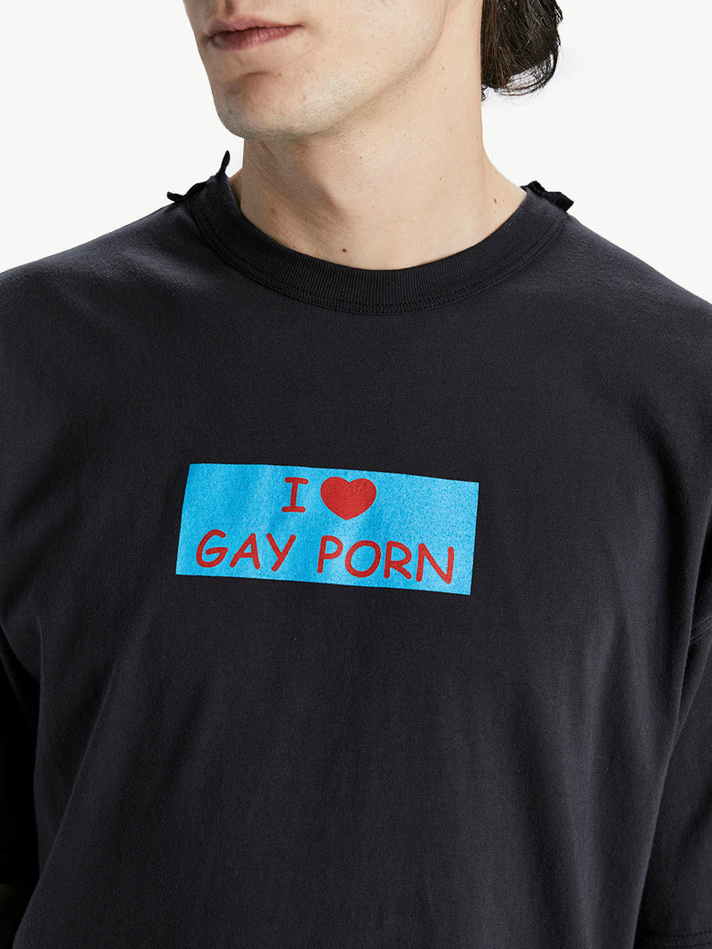 MAGLIANO I Love Gay Porn Tee Black - Magliano outlook