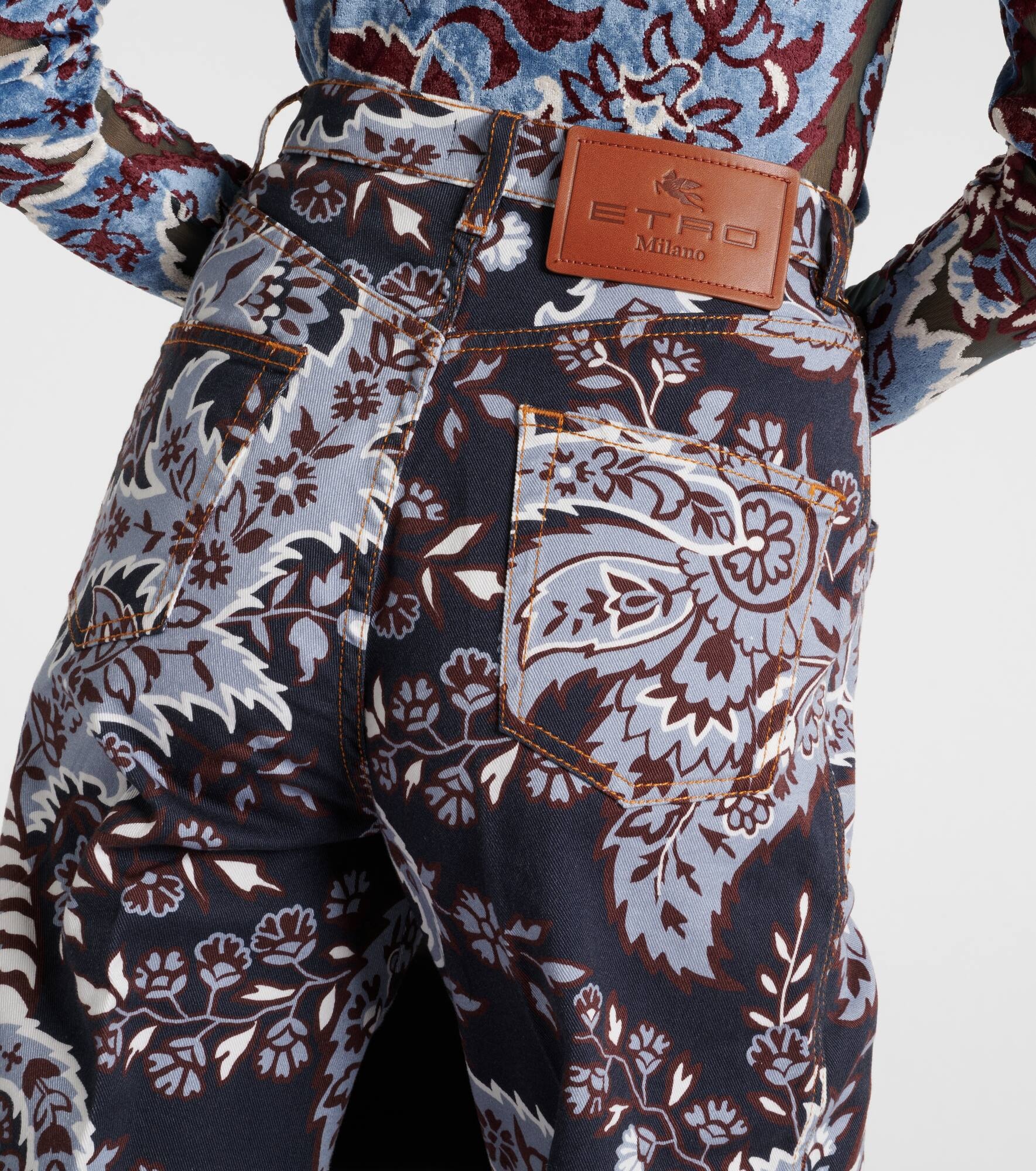 Paisley high-rise flared jeans - 6