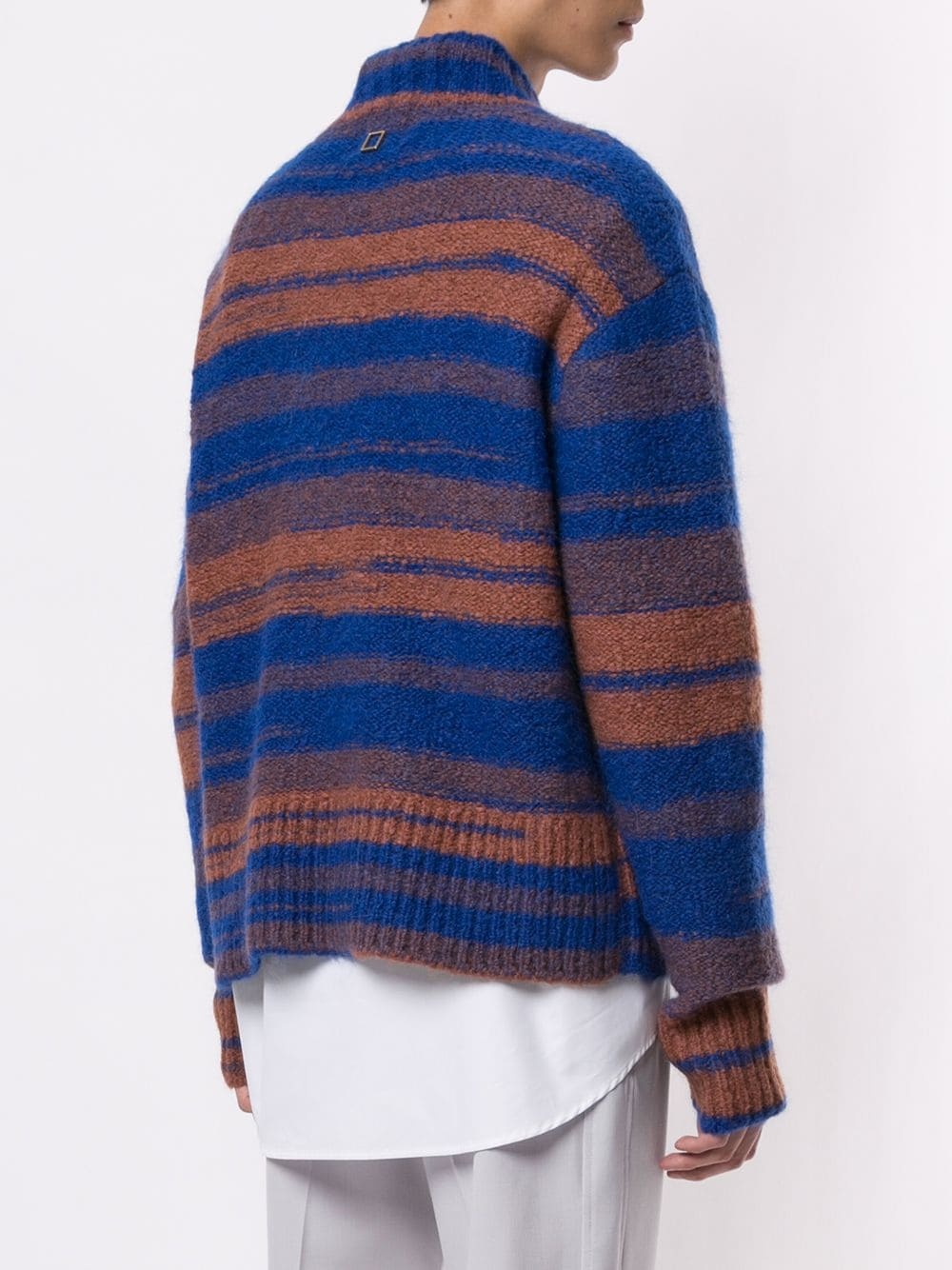 striped mock-neck sweater - 4