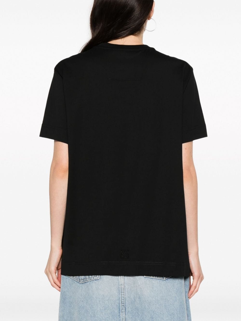 rhinestone-embellishment cotton T-shirt - 4