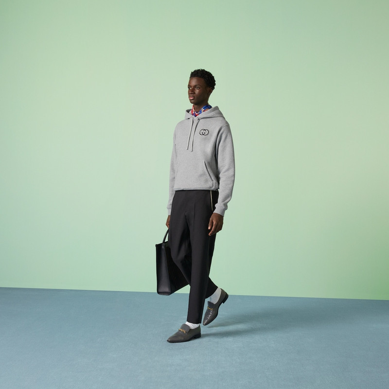 GUCCI Cotton jersey hooded sweatshirt outlook