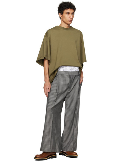 HED MAYNER Gray Layered Trousers outlook
