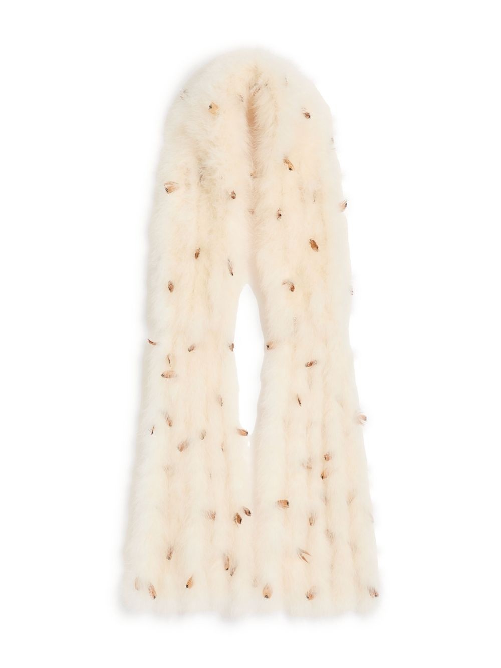 feather-detailing scarf - 3