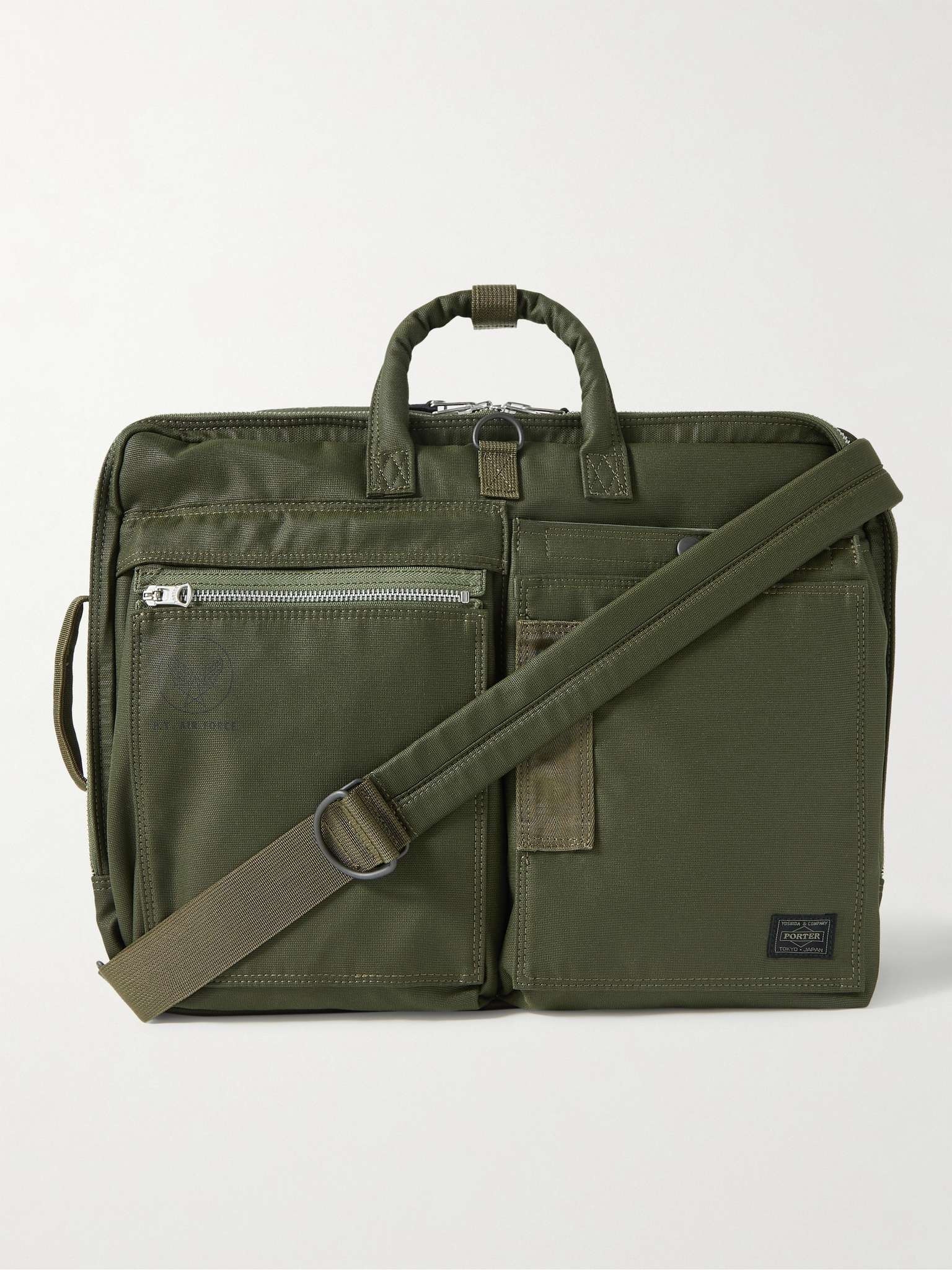 Flying Ace 3Way Webbing-Trimmed Nylon Briefcase - 1