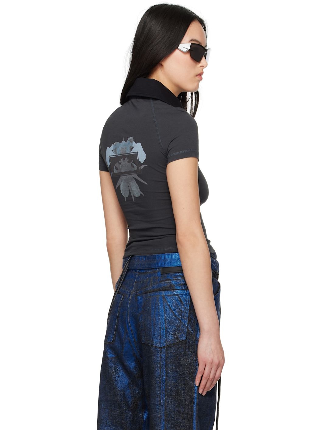 Black Deconstructed Polo - 3